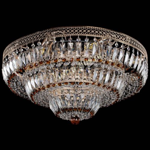 Люстра Двойное Кольцо Венеция чайная в Новокузнецке Гусь Хрустальный