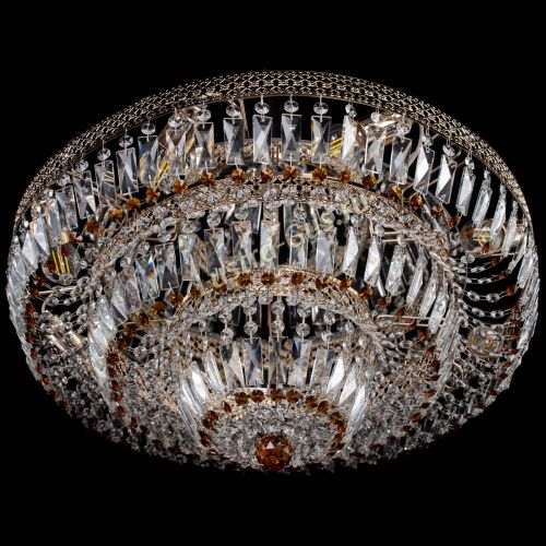 Люстра Двойное Кольцо Венеция чайная в Новокузнецке Гусь Хрустальный