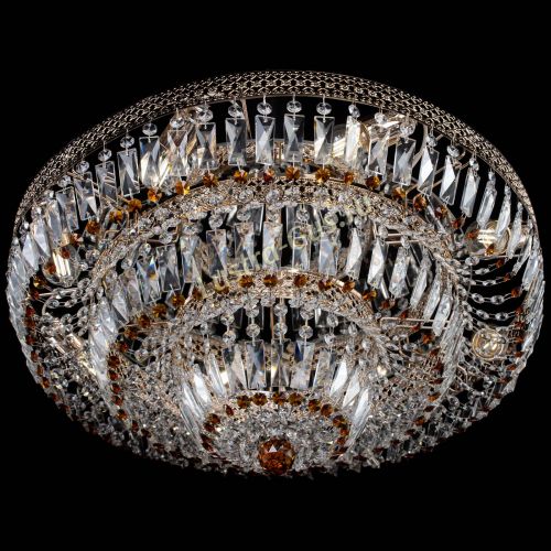 Люстра Двойное Кольцо Венеция чайная в Новокузнецке Гусь Хрустальный