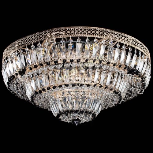 Люстра Двойное Кольцо Венеция черная в Новокузнецке Гусь Хрустальный