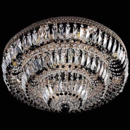 Люстра Двойное Кольцо Венеция черная в Новокузнецке Гусь Хрустальный