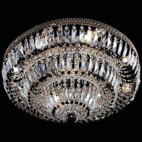 Люстра Двойное Кольцо Венеция черная в Новокузнецке Гусь Хрустальный