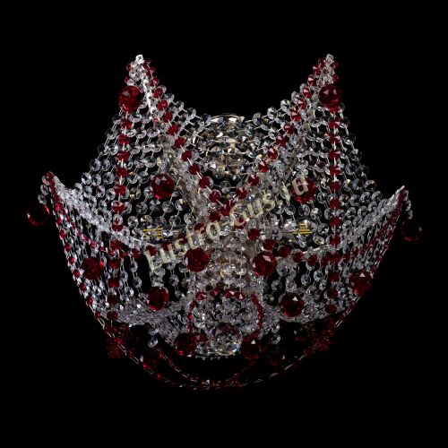 Люстра Элина №2 красная в Новокузнецке Гусь Хрустальный