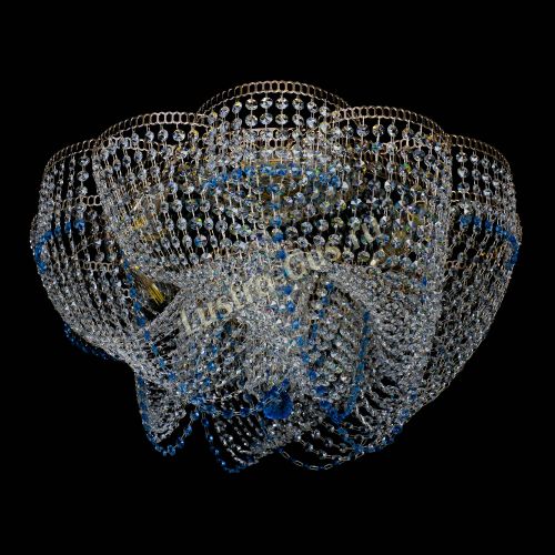 Люстра Есения голубая в Новокузнецке Гусь Хрустальный