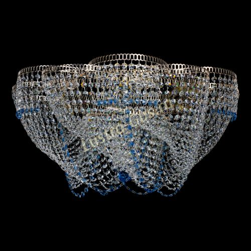 Люстра Есения голубая в Новокузнецке Гусь Хрустальный