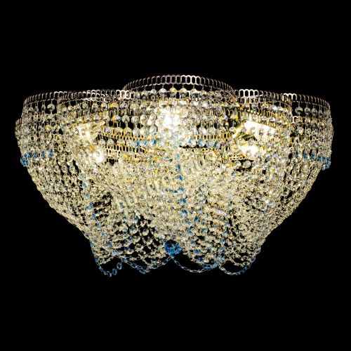 Люстра Есения голубая в Новокузнецке Гусь Хрустальный