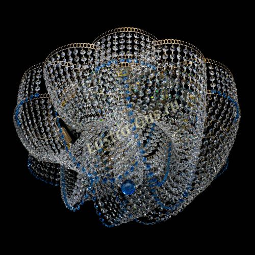 Люстра Есения голубая в Новокузнецке Гусь Хрустальный