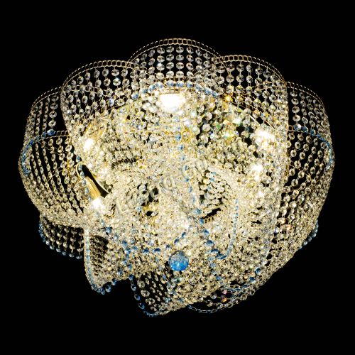 Люстра Есения голубая в Новокузнецке Гусь Хрустальный