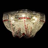 Люстра Есения красная, диаметр - 600 мм, цвет - золото, Люстры Гусь Хрустальный Люстра Есения красная, диаметр - 600 мм, цвет - золото, Люстры Гусь Хрустальный