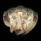 Люстра Есения красная, диаметр - 600 мм, цвет - золото, Люстры Гусь Хрустальный Люстра Есения красная, диаметр - 600 мм, цвет - золото, Люстры Гусь Хрустальный