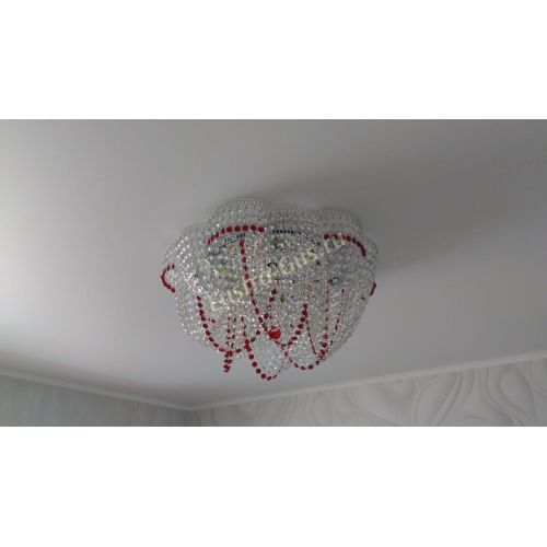 Люстра Есения красная в Новокузнецке Гусь Хрустальный