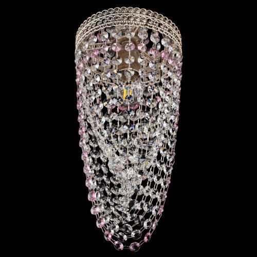 Люстра Флоренция №1 Водоворот розовая в Новокузнецке Гусь Хрустальный