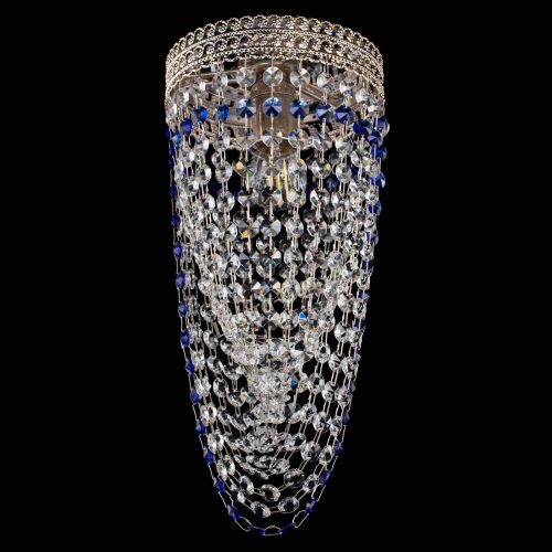 Люстра Флоренция №1 Водоворот синяя в Новокузнецке Гусь Хрустальный