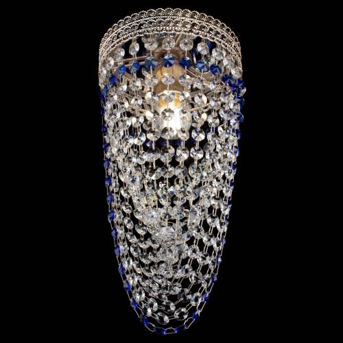 Люстра Флоренция №1 Водоворот синяя в Новокузнецке Гусь Хрустальный