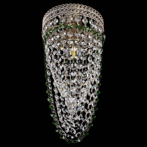 Люстра Флоренция №1 Водоворот зеленая в Новокузнецке Гусь Хрустальный