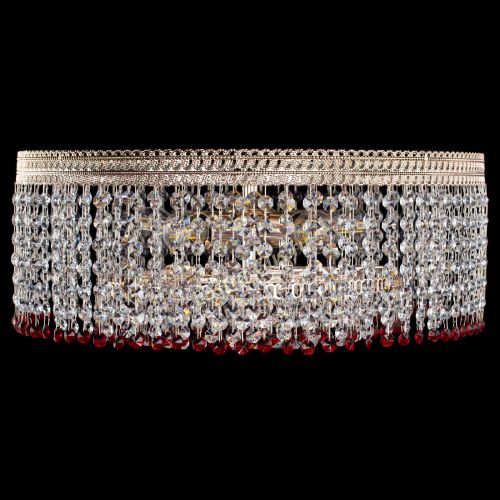 Люстра Флоренция капель оптикон красная в Новокузнецке Гусь Хрустальный