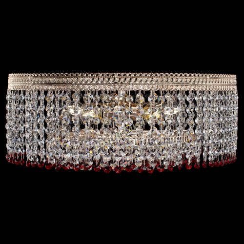 Люстра Флоренция капель оптикон красная в Новокузнецке Гусь Хрустальный