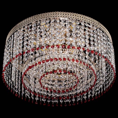 Люстра Флоренция капель оптикон красная в Новокузнецке Гусь Хрустальный