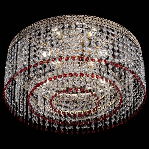 Люстра Флоренция капель оптикон красная в Новокузнецке Гусь Хрустальный