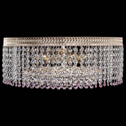 Люстра Флоренция капель оптикон розовая в Новокузнецке Гусь Хрустальный