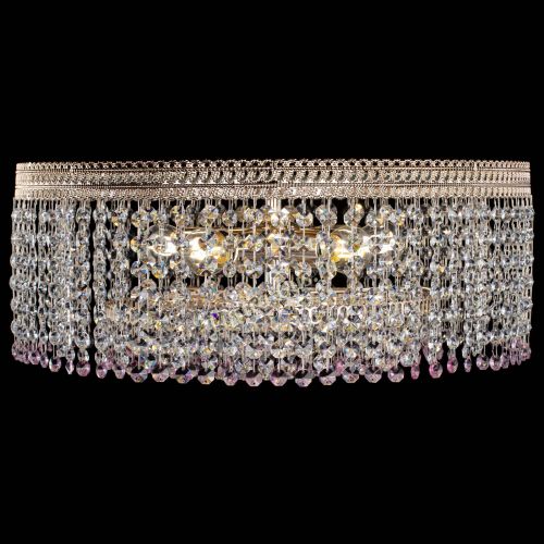 Люстра Флоренция капель оптикон розовая в Новокузнецке Гусь Хрустальный