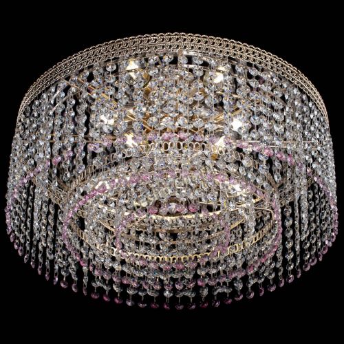 Люстра Флоренция капель оптикон розовая в Новокузнецке Гусь Хрустальный