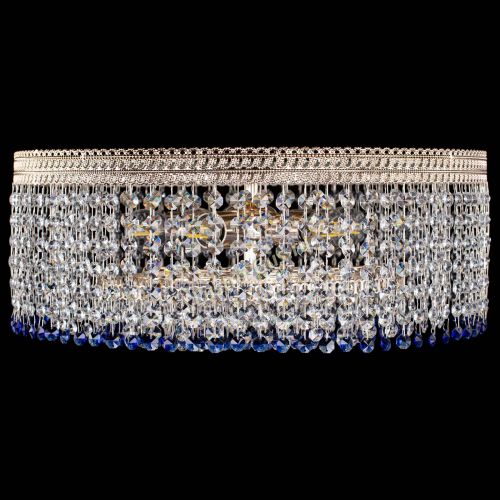 Люстра Флоренция капель оптикон синяя в Новокузнецке Гусь Хрустальный