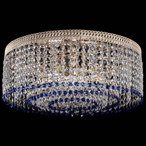 Люстра Флоренция капель оптикон синяя в Новокузнецке Гусь Хрустальный