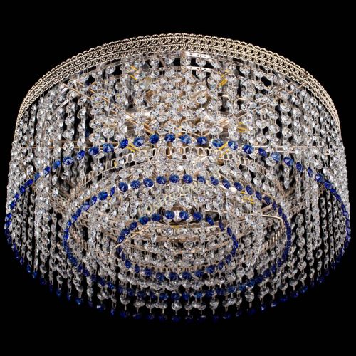 Люстра Флоренция капель оптикон синяя в Новокузнецке Гусь Хрустальный