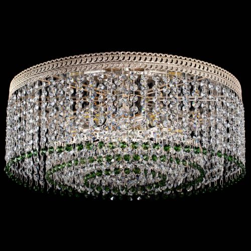 Люстра Флоренция капель оптикон зеленая в Новокузнецке Гусь Хрустальный