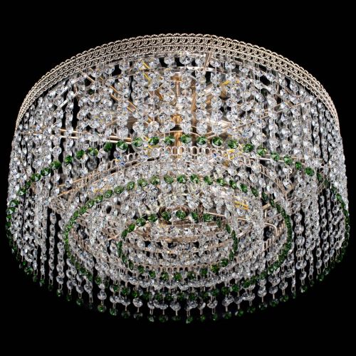 Люстра Флоренция капель оптикон зеленая в Новокузнецке Гусь Хрустальный