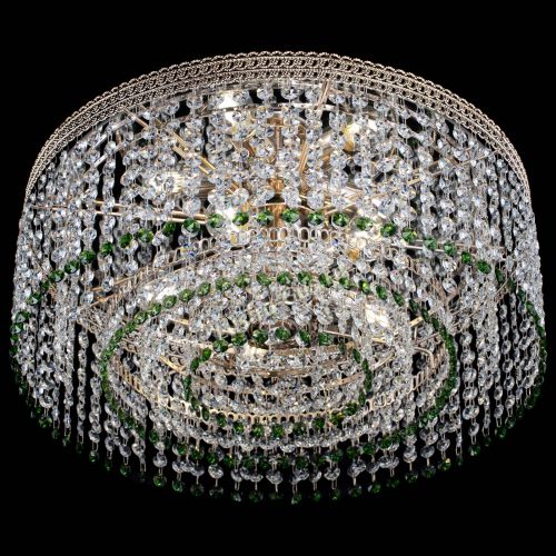 Люстра Флоренция капель оптикон зеленая в Новокузнецке Гусь Хрустальный