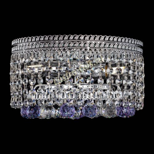 Люстра Флоренция шар №2 фиолетовая в Новокузнецке Гусь Хрустальный