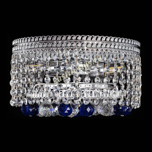 Люстра Флоренция шар №2 синяя в Новокузнецке Гусь Хрустальный