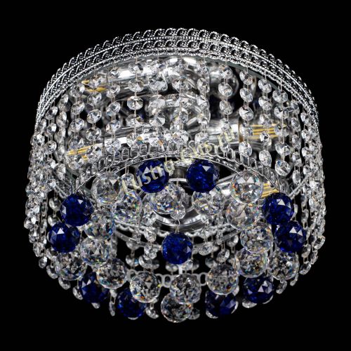 Люстра Флоренция шар №2 синяя в Новокузнецке Гусь Хрустальный