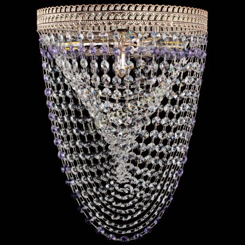 Люстра Флоренция Водоворот фиолетовая в Новокузнецке Гусь Хрустальный