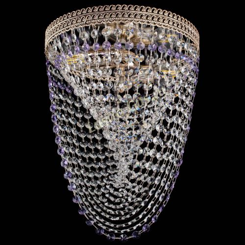 Люстра Флоренция Водоворот фиолетовая в Новокузнецке Гусь Хрустальный