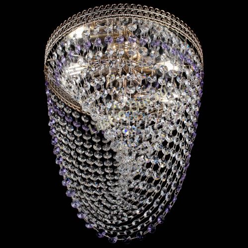 Люстра Флоренция Водоворот фиолетовая в Новокузнецке Гусь Хрустальный