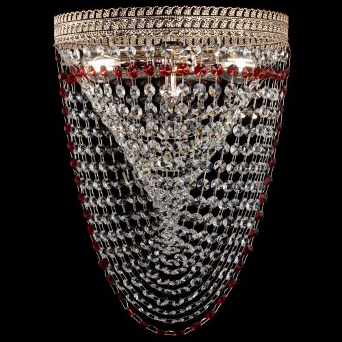 Люстра Флоренция Водоворот красная в Новокузнецке Гусь Хрустальный