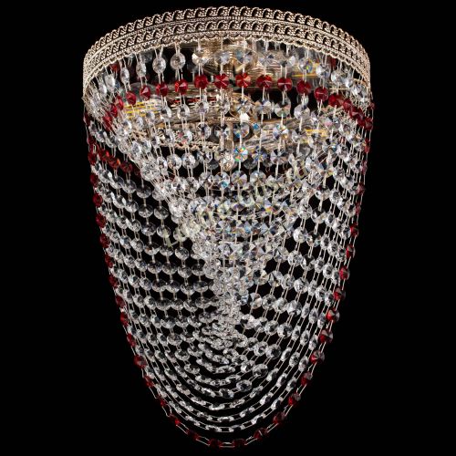 Люстра Флоренция Водоворот красная в Новокузнецке Гусь Хрустальный