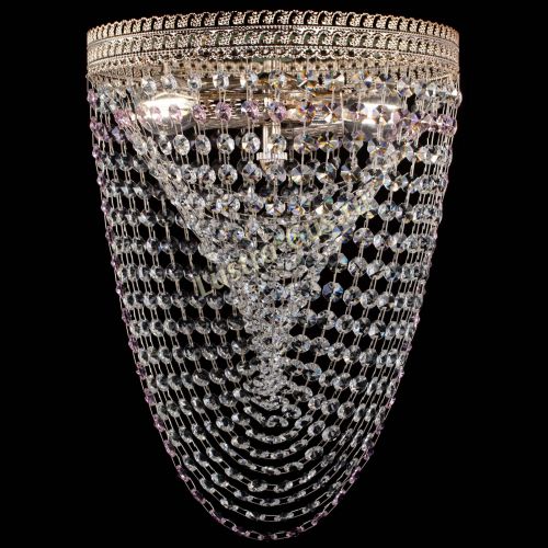 Люстра Флоренция Водоворот розовая в Новокузнецке Гусь Хрустальный