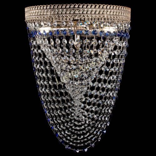 Люстра Флоренция Водоворот синяя в Новокузнецке Гусь Хрустальный