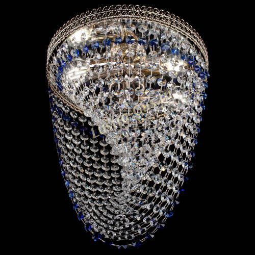 Люстра Флоренция Водоворот синяя в Новокузнецке Гусь Хрустальный