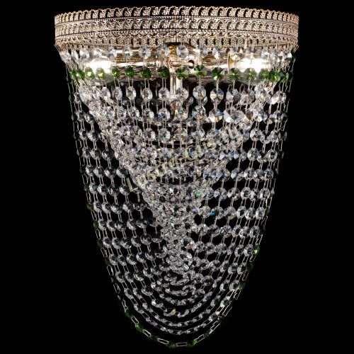 Люстра Флоренция Водоворот зеленая в Новокузнецке Гусь Хрустальный