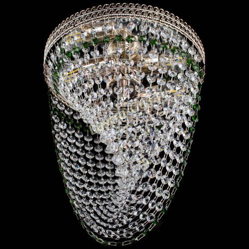 Люстра Флоренция Водоворот зеленая в Новокузнецке Гусь Хрустальный