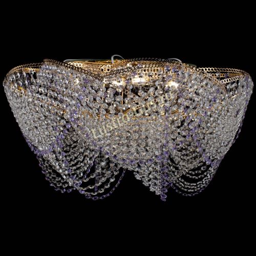 Люстра Галактика №4 фиолетовая в Новокузнецке Гусь Хрустальный