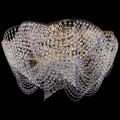 Люстра Галактика №4 фиолетовая в Новокузнецке Гусь Хрустальный