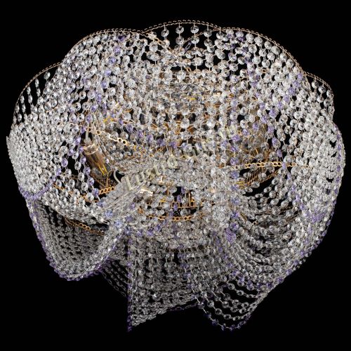 Люстра Галактика №4 фиолетовая в Новокузнецке Гусь Хрустальный