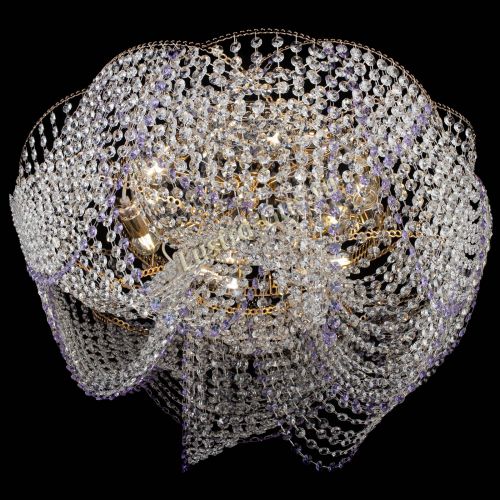 Люстра Галактика №4 фиолетовая в Новокузнецке Гусь Хрустальный