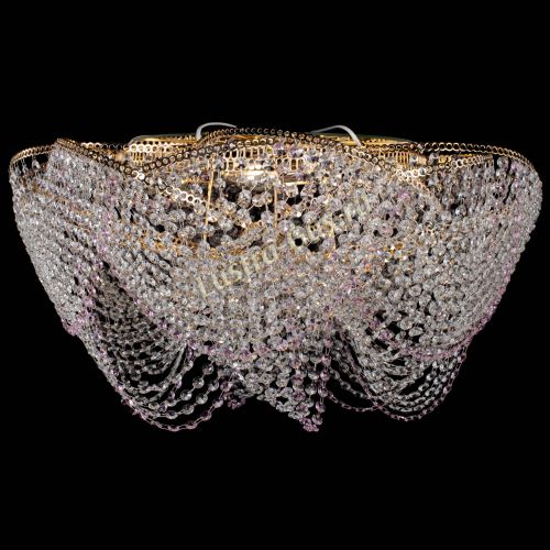 Люстра Галактика №4 розовая в Новокузнецке Гусь Хрустальный